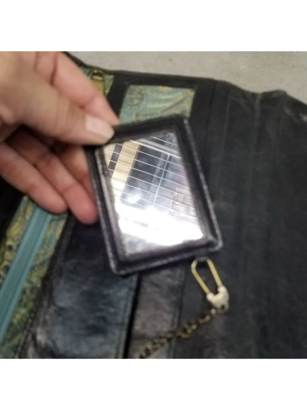 HOBO Wallet Womens 8x4 Black Leather Clutch *Read*